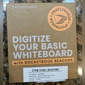 Rocketbook Digital Restickable Whiteboard Orange Beacons - New